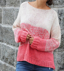 Blocking Pullover Long-Sleeved Sweater