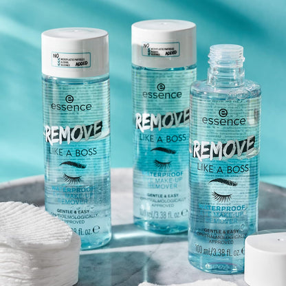 | Remove like a Boss Waterproof Eye & Face Make-Up Remover | Bi-Phase, Gentle & Caring, Easy to Remove | Vegan & Cruelty Free | Free from Parabens, & Microplastic Particles