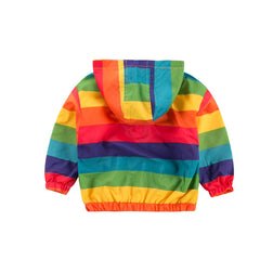 Rainbow Zipper Hooded Jacket