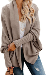 Women'S Cardigan Sweaters Oversized Chunky Knit Kimono Slouchy Wrap Batwing Open Front Outwear Coat