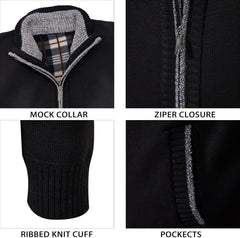 Mens Sweater Cardigan Full Zip Knitted Long Sleeve Sweaters Men Workout Outfits