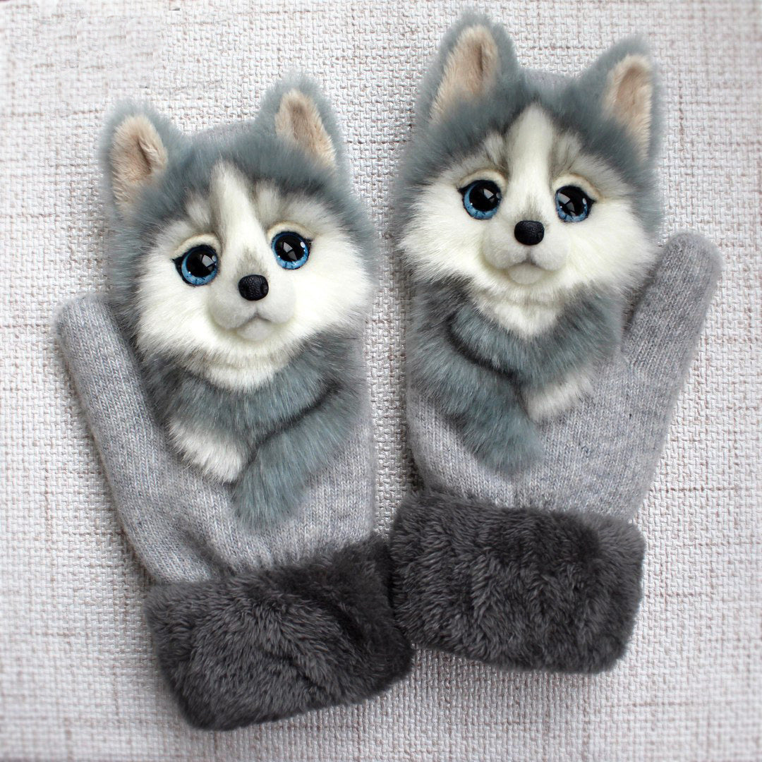 Cartoon Animal Warm Mittens