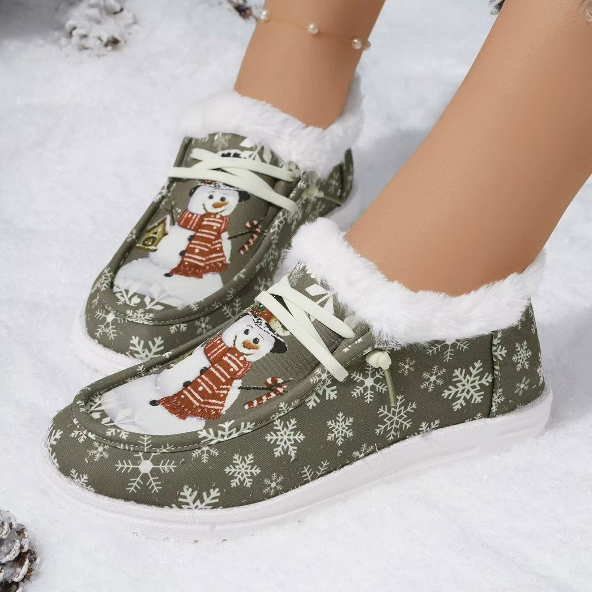 Christmas Short Snow Boots for Women