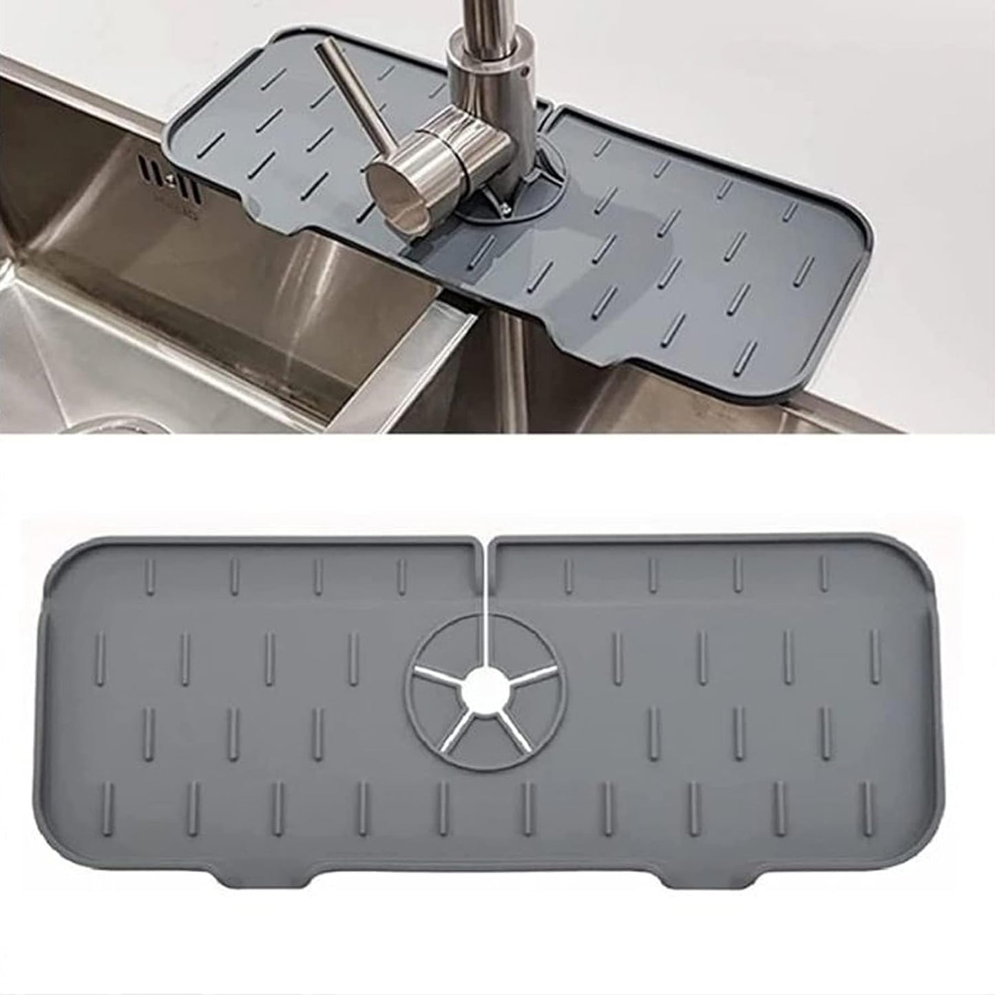 Kitchen Bathroom Silicon Sink Splash Drying Mat, Faucet Drip Protector, Commonly Used Sink Accessories in Bars, Rvs, Kitchens, Bathrooms and Farmhouses.