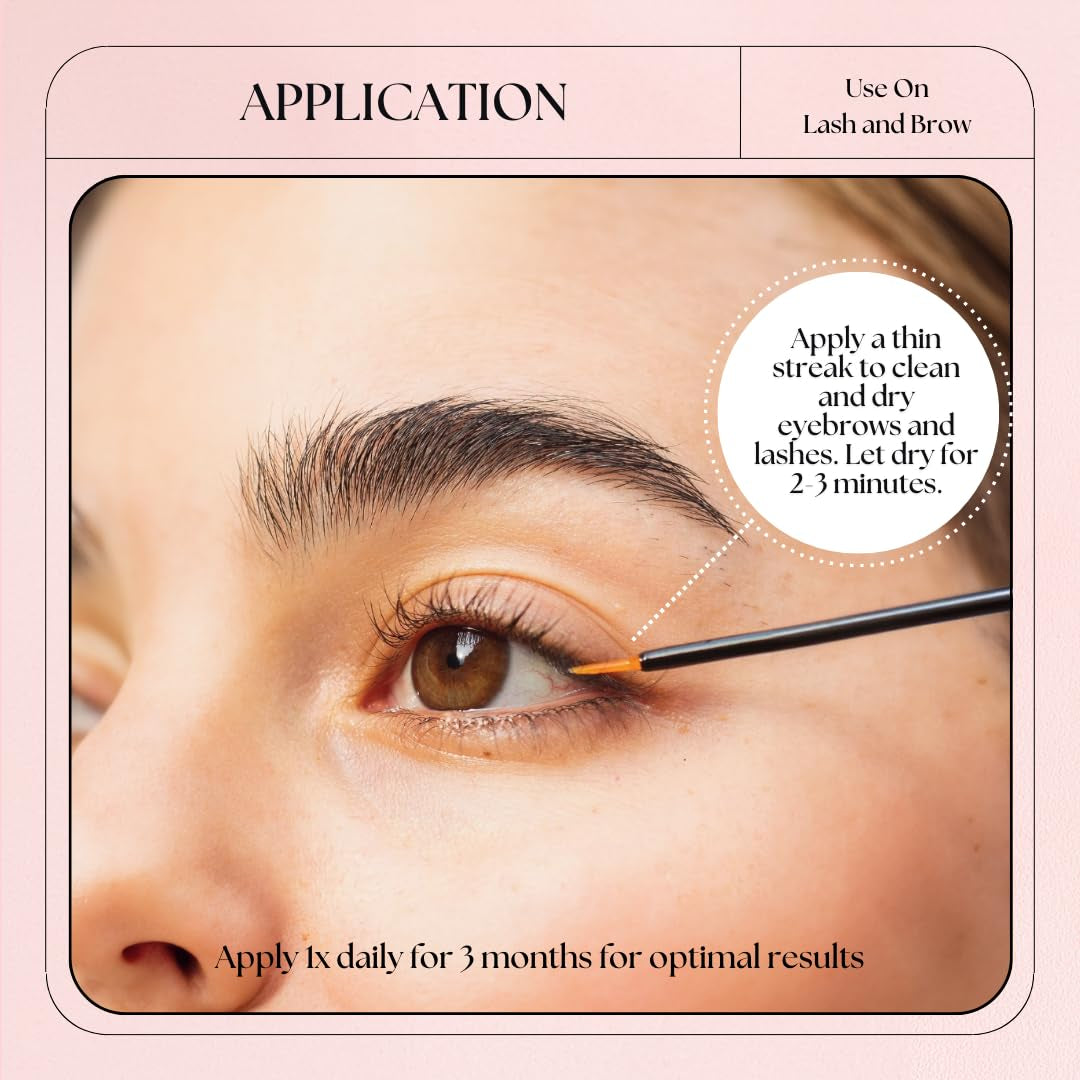 Savon Organic Lash Serum for Thicker, Longer Eyelashes and Eyebrows | Organic and Cruelty Free | USA |  Brow and Lash Serum | Eyelash Conditioner