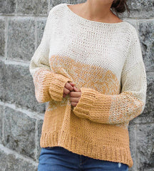 Blocking Pullover Long-Sleeved Sweater