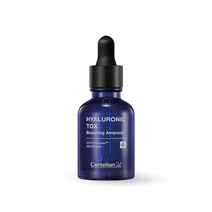 Hyaluronic Tox Boosting Ampoule - Deep Moisturization & Hydration with Hyaluronic Acid 250,000 Ppm & Panthenol (1.01 Fl Oz) by Dongkook Pharmaceutical