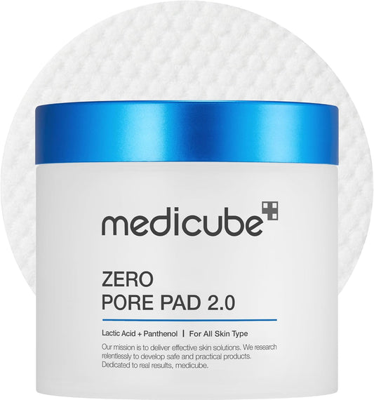 Zero Pore Pads 2.0, Dual-Textured Facial Toner Pads for Exfoliation and Pore Care with 4.5% AHA Lactic Acid & 0.45% BHA Salicylic Acid, Ideal for All Skin Types, Korean Skin Care (70 Pads)