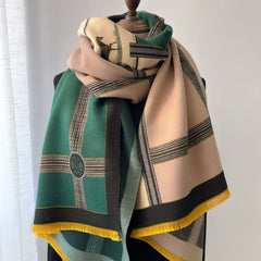 Color-Blocked Cashmere Scarf