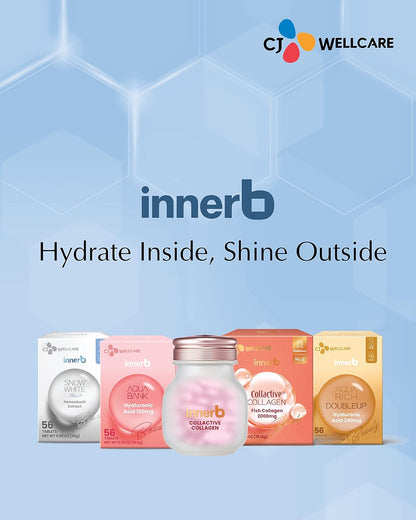 Innerb Snow White (28 Servings, 4 Weeks) - UV Protection and Antioxidant Boost, Premium Korean Skincare Supplement by CJ Wellcare. Honeybush Extract, Vitamin C.