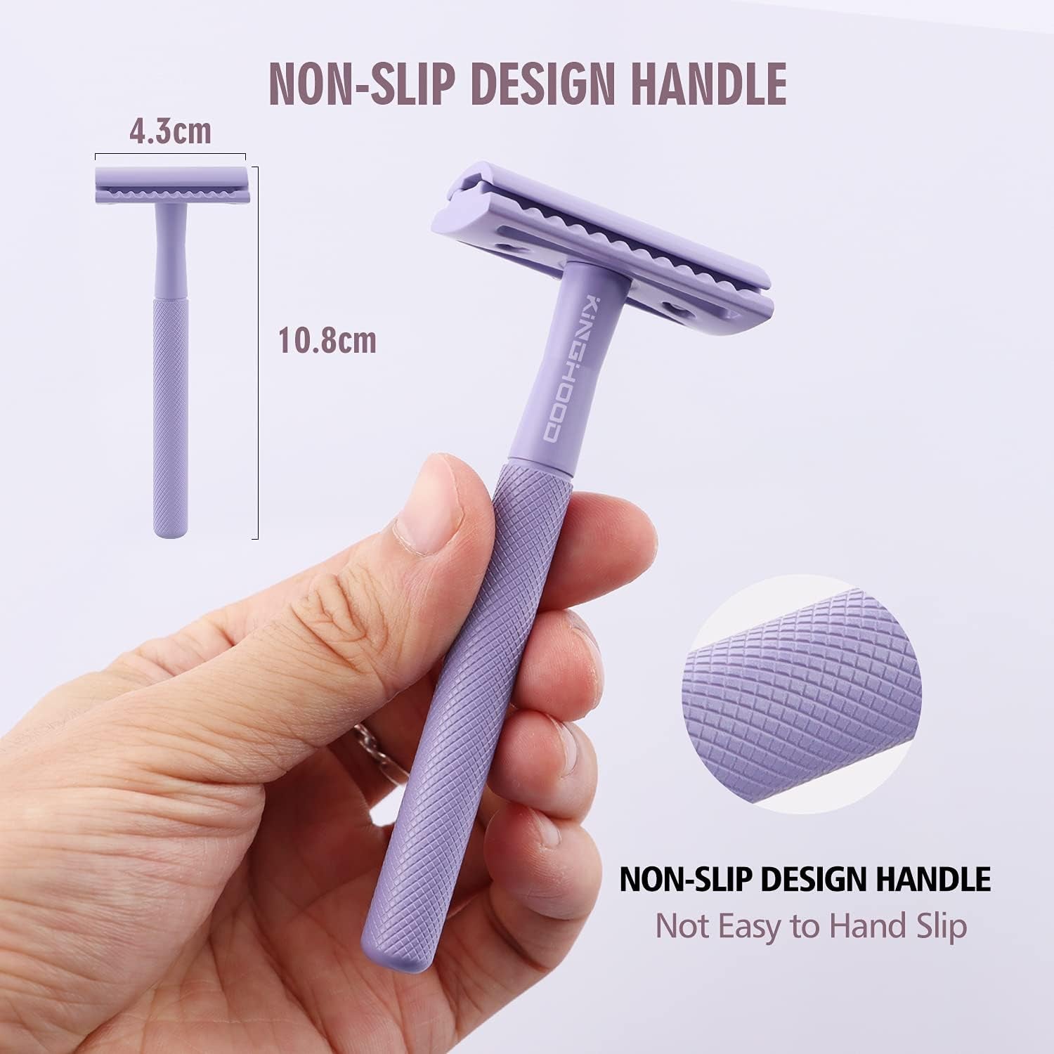 Copper Single Blade Razor for Gentle & Close Shave - Double Edge Safety Razor with 10 Blade Refills, Long Handle, Weighted Razor, Eco-Friendly & Less Irritation Perfect for Sensitive Skin