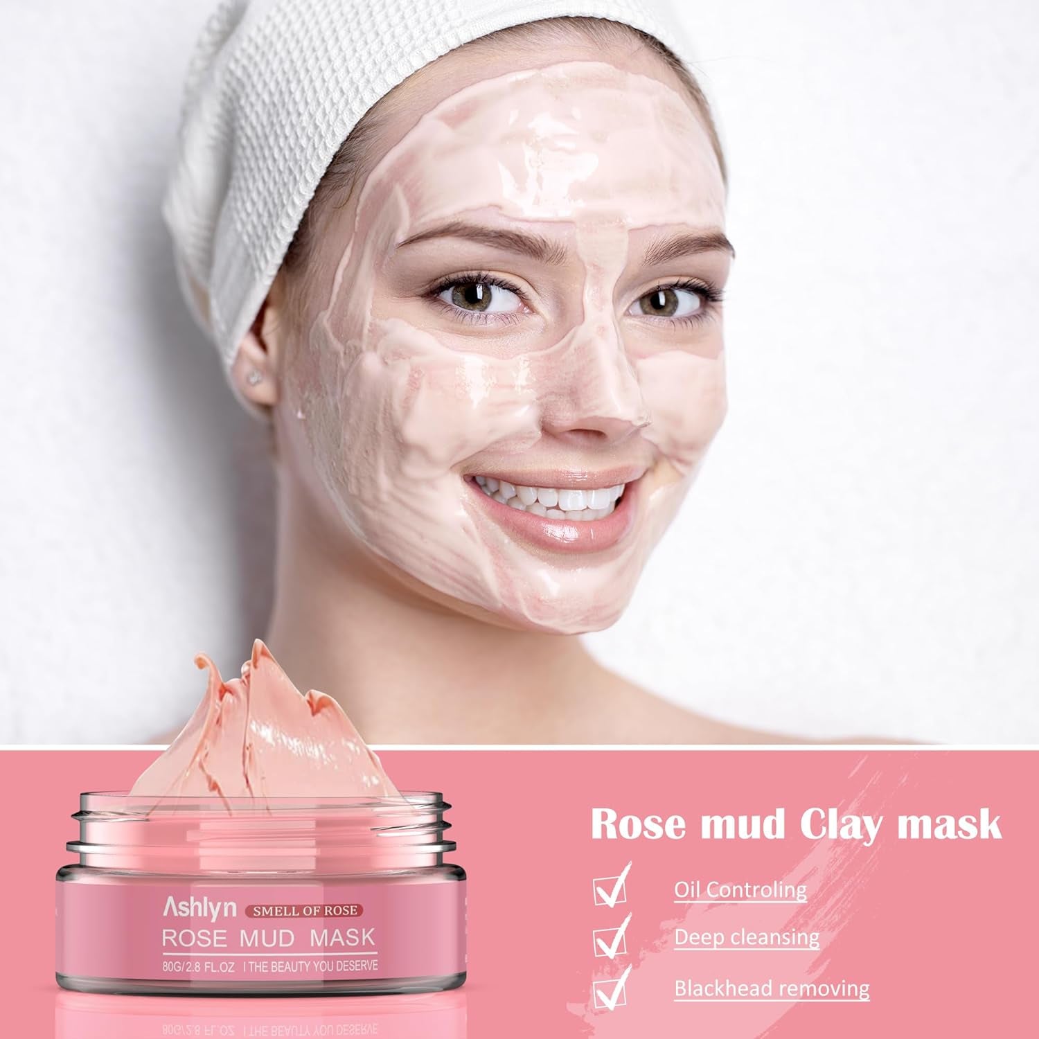 3 PCS Clay Mask Set, Green Tea Clay Facial Mask, Rose Face Masks Skincare, Dead Sea Bubble Deep Cleanse Mask, Organic Facial Masks for Women, Face Mask Skin Care Set Gifts for Girls Teens