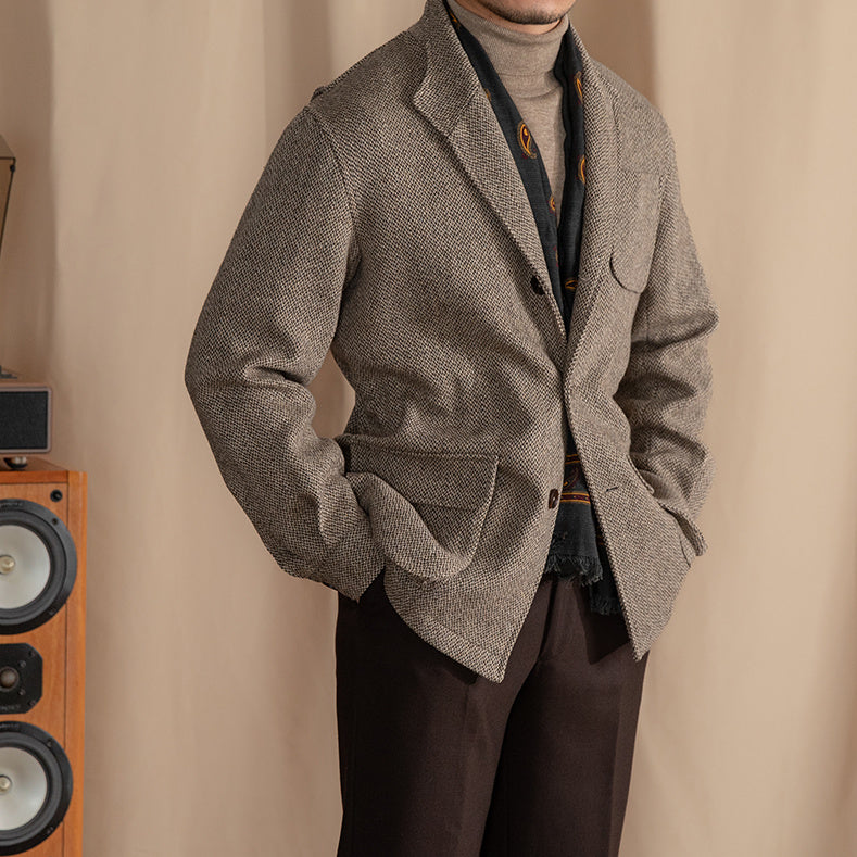 Men's Vintage Loose Lapel Coat