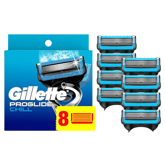 Proglide Chill Razor Refills for Men, 8 Blade Refills